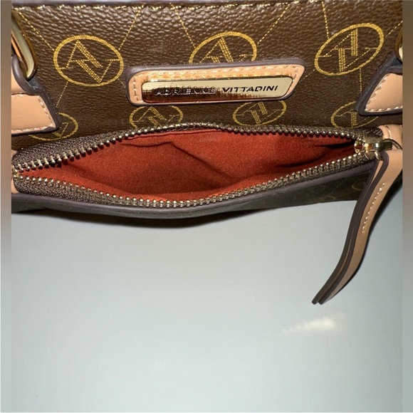 Adrienne Vittadini Brown and Tan Satchel - Picture 9 of 10